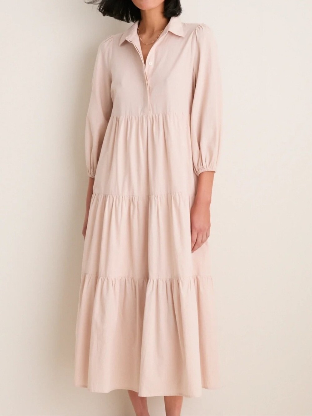 Tuckernuck Pomander Place Sandstone Cotton Mabel Maxi Dress S
